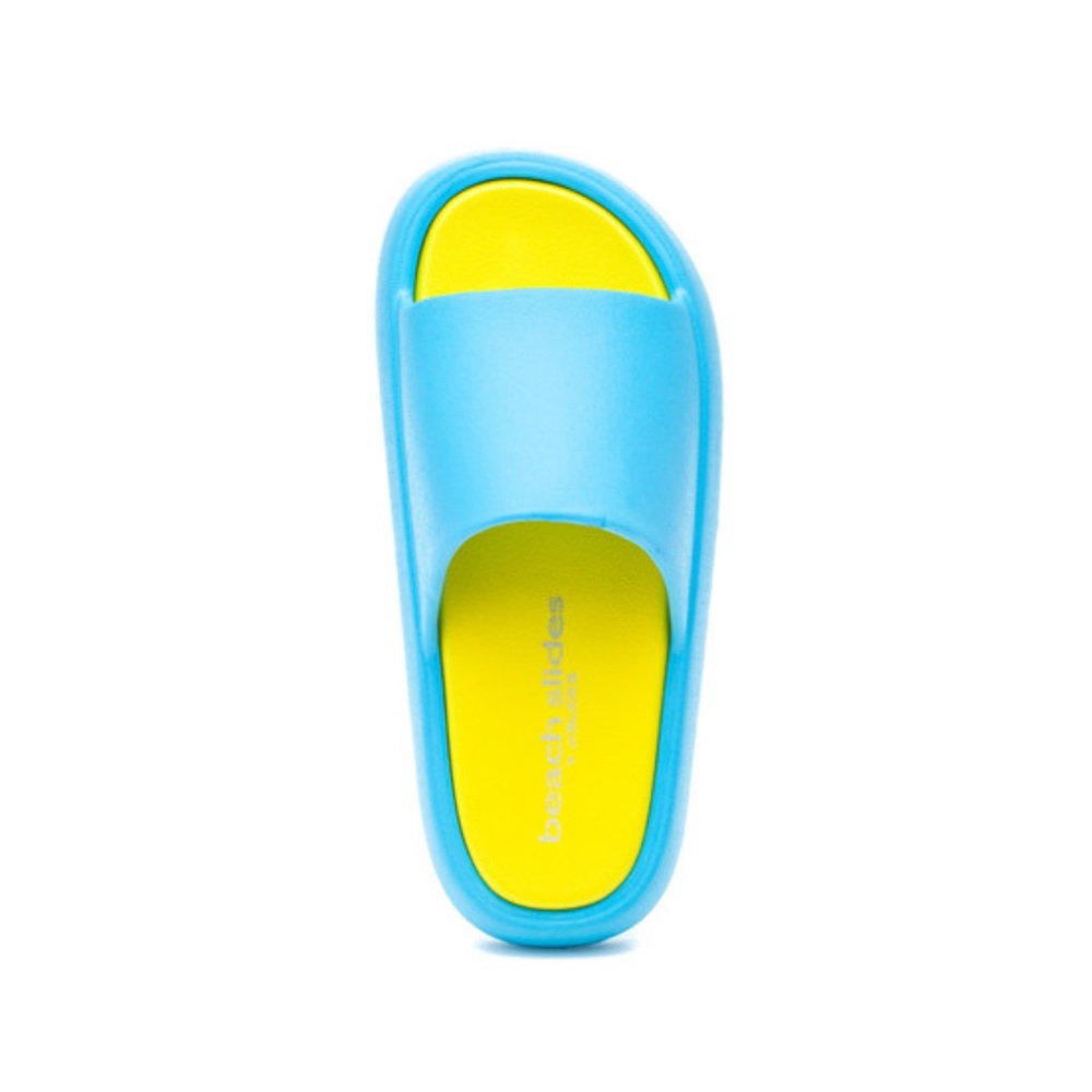 SQUISH Turquoise/Yellow EVA Beach Slides